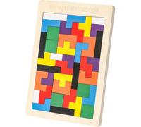 TPZORJX 1 pezzo di puzzle quadrato in legno, blocchi di legno 3D, puzzle Tangram, giocattoli per l'allenamento del cervello dei bambini, regalo educativo per la prima infanzia