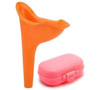 TPZORJX 1 pezzo orinatoio da donna,orinatoio da donna pieghevole,imbuto per urina da donna riutilizzabile,vasino da donna in piedi per maternità,portatile con custodia per la conservazione,arancione