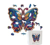 TPZORJX 1 set di puzzle in legno per adulti, puzzle in legno di farfalle, puzzle di animali in legno per adulti e bambini, giocattoli educativi con forme di animali uniche per gli amici