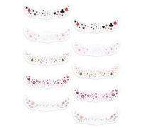 TPZORJX 10 pcs Adesivi per Tatuaggi di Lentiggini,dorati con glitter temporanei,adesivi per il viso,anti-sudore,impermeabili,per i Festival Musicali di Halloween Festa in Maschera,carnevale