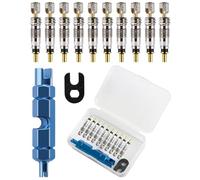 TPZORJX 12Pcs Valve Core Remover Repair Tool, Adattatori Valvola Bicicletta, Kit di Strumenti per la Rimozione della Valvola della Bici Nucleo Valvola Presta, per Road Bike