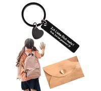 TPZORJX 1Pcs Portachiavi fidanzata con busta, regalo di San Valentino, regalo di anniversario per lei, per lui, ti amo di più, argento