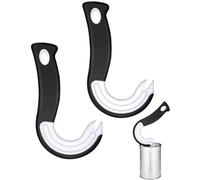 TPZORJX 2 Pezzi Apriscatole, Apriscatole a Forma di J Apertura Facile Ad Anello, Apriscatole Manuale apriscatole con gancio, Gancio Apriscatole per Linguette Lattine Barattoli Bottiglie