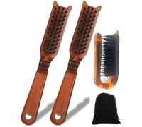 TPZORJX 2 Pezzi Spazzola Pieghevole per Capelli da Viaggio,Pettine a Setole con Sacchetto di Velluto,Mini Pettine Antistatico Portatile per Capelli per Capelli Ricci,Barba Maschile
