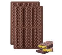 TPZORJX 2 pezzi Stampo per cioccolatini in silicone- per cioccolatini profondi, extra profondi, con 6 vani per Cioccolatino in Silicone, Stampo Barretta Energetica per Cioccolati, Cialde, Caramelle