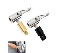 TPZORJX 2PCS Mandrini per Pneumatici, Clip per pompa aria valvola pneumatico, Accessori Pompa Auto Adattatore Ugello Filettato, Connettore Valvola di Gonfiaggio Pneumatici per Motociclette Auto