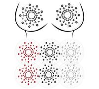 TPZORJX 3 Paia Adesivi per Capezzoli in Cristallo Adesivi per Capezzoli Sexy Glitter Strass Gioielli per Capezzoli Adesivi per Capezzoli Tatuaggi per di Carnevale Adesivi per Seno da Donna