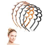 TPZORJX 4 pezzi Fascia per capelli con testina seghettata Spazzola per capelli con denti di squalo Fascia per capelli Fascia per capelli per lo sport, il fitness, l'uso quotidiano,per donne e ragazze