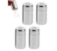 TPZORJX 4 pezzi Mini saliera e pepiera- Mini Saliera In Acciaio Inox,Per Campeggio, In Viaggio, Bento Box, Ufficio(5 ml)