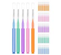 TPZORJX 50 Pezzi Scovolini Interdentali,Scovolino per Pulizia Denti con Coperchio,Pulire Gli Spazi Stretti Tra Denti,Strumenti Pulizia Denti,Mantenere Salute Orale per Bambini,Uomini,Donne(5 Colori)