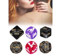 TPZORJX 6 pcs Dadi Gioco di Coppia Gioco in Camera da Letto Regalo,giochi di coppia san valentino,Gioco di dadi per appuntamenti notturni per adulti,Dadi d"amore,Regali di San Valentino