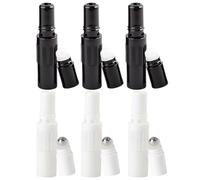 TPZORJX 6 Pezzi Roll On Vuoto per Oli Essenziali Tubo Inalatore Nasale per Olio Essenziale,Riutilizzabile Buona Igroscopicità, 3 neri 3 bianchi