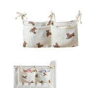 TPZORJX Borsa da Appendere per Lettino,Organizer per Lettino Sacchetto di Immagazzinaggio Comodino Pannolino Organizzatore Organizer da Appendere Pannolini,Appendibile per Lettino,Pannolini,Giocattoli