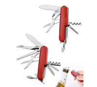 TPZORJX Coltellino tascabile,2 pcs coltello pieghevole Coltellino Svizzero,Coltelli tascabili da escursionismo,coltello tascabile coltello multiuso Campeggio,mini coltello 11 Funzioni e 7 Funzioni