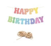 TPZORJX Festone Striscione Scritta Buon Compleanno Happy Birthday Decorazioni, Banner Ghirlanda Happy Birthday, Addobbi Casa Festa Compleanno - Colore Pastello