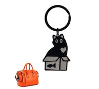 TPZORJX Portachiavi a forma di gatto nero per coppia di gatti, Gatto Nero Portachiavi, Regali per Gli Amanti dei Gatti, Regali di Halloween, Regali per Bambini, Famiglia, Partner