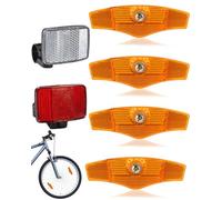 TPZORJX Set di 6 Riflettori per Bicicletta,Riflettori per Raggi di biciclette Clip Luci,Specchietti Anteriori Posteriori Biciclette per Bambini,Accessori Sicurezza per Bici da Corsa,MTB,E-Bike
