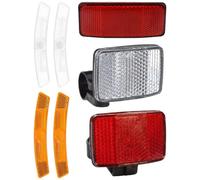 TPZORJX Set di 7 Riflettori per Bicicletta inclusi Riflettori per Raggi di biciclette Clip Luci,Specchietti Anteriori Posteriori Biciclette per Bambini,Accessori Sicurezza per Bici Corsa,MTB,E-Bike