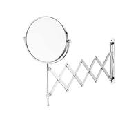TQ-210 8 Inch 1X / 10X Magnification Double Sided Makeup Mirror Wall Mounted Retractable Folding Vanity Mirror