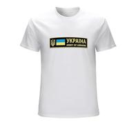 TqaSerHqs Army of Ukraine T-Shirt Ukrainian Soldier Shirt Military Green Novelty Men Shirt T-Shirt White L