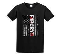 TqaSerHqs Far Cry 5 Farcry 5 with Us Flag T-Shirt Black M