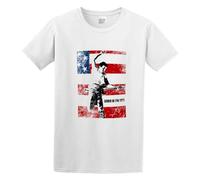 TqaSerHqs Teen Springsteen Born in The USA Cotton T-Shirt White XL