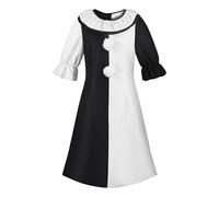 TQEBWUS 106 cm Art The Clo-wn Costume Cosplay, Terrifier Clo-wn Cosplay Bodysuit/Abito, Halloween Spaventoso Ki-ller Cl-own Tuta Outfits Halloween Carnevale Horror Suit Set Per Uomo Donna - Modello