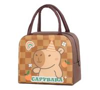 TQEBWUS Borsa Pranzo Termica Capibara - Scuola Uso Quotidiano Borsa Frigo Portavivande | Impermeabile Antigoccia per Bambini Adulti Picnic Ufficio Escursioni Campeggio Viaggio