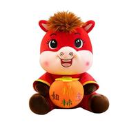 TQEBWUS Cavallo di Peluche | Animali del Capodanno Cinese - Mascotte Dio della 2026 Bambola della Pace Cartoon Per Bambini Adulti Famiglia Amici Soggiorno