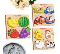 TQEBWUS Puzzle in legno - Giocattoli educativi - Puzzle in legno per bambini dai 4 ai 6 anni per attività con veicoli e aerei per scuola materna e compleanno