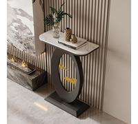 Tqertrtfxa con Supporto in Metallo Dietro Il Divano,Tavolino da Ingresso,tavolino in Stile Moderno,Piano in Marmo Artificiale,Adatto a,Soggiorno e Camera Letto(A,50 * 30 * 75cm/19.7 * 11.8 * 29.5in)