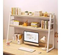 Tqertrtfxa Libreria da scrivania multifunzionale a due ripiani,Libreria trapezoidale da scrivania per computer,Mobiletto portaoggetti per ufficio in casa(B,75cm/29.5in)