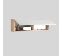 Tqertrtfxa Librerie a parete,mobili pensili,librerie a con ante,pannelli in legno massello,Mobiletto pensile per lavanderia;Libreria rettangolare a,Adatta per bagni/camere da letto(A,60cm/23.6in)
