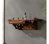 Tqertrtfxa Nicchia di Buddha a parete/tavolo per altare/piattaforma per,Buddha/tavolo per altare con cassetti,Tavolo per preghiera e meditazione funzione contenimento(60cm/23.6in)