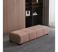 Tqertrtfxa Sgabello contenitore rettangolare in pelle, Pouf con ampio vano portaoggetti nascosto, porta scarpe, Adatta per camera da letto, soggiorno e corridoio(C,100cm/39.4in)