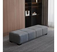 Tqertrtfxa Sgabello contenitore rettangolare in pelle, Pouf con ampio vano portaoggetti nascosto, porta scarpe, Adatta per camera da letto, soggiorno e corridoio(B,180cm/70.9in)