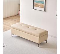 Tqertrtfxa Sgabello rettangolare in similpelle ai piedi del letto, lunga panca da divano per cambiarsi le scarpe e contenitore nella cabina armadio(A,140cm/55.1in)