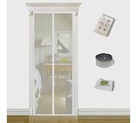 TQFlow Zanzariera Magnetica per Porte 100 x 220 cm,Tenda Zanzariera Porta Finestra Calamite,Anti Insetti Zanzare Traspirante Chiusura Automatica Facile da Installare per Balcone Soggiorno,Bianco