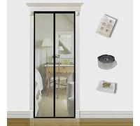 TQFlow Zanzariera Magnetica per Porte 120 x 220 cm,Tenda Zanzariera Porta Finestra Calamite,Anti Insetti Zanzare Traspirante Chiusura Automatica Facile da Installare per Balcone Soggiorno,Nero