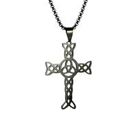 TQHGM Accessorie Amulets Eternal Knot Celtic Cross for Men, Religous Jesus Celtic Cross Pendant - Men's Celtic Cross, Irish Cross Women Birthday Christmas