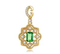 TQHGM Accessorie Diopside Pattern Heart Shaped Garnet Pendant Luxury Jewelry Chains Accessories