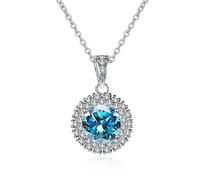 TQHGM Accessories 1ct Moissanite for Women Round Cut D Color Diamond Pendant for Women