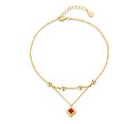 TQHGM Clavicle Female Sterling Silver Student Love Four-Leaf Stud Earrings