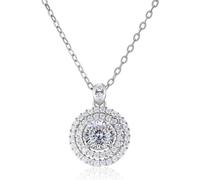 TQHGM Decorations Accessories 1 Moissanite Pendant for Women Round Cut D Color Lab Created Diamond s Daily Wear Parties Wedding Girl