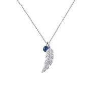 TQHGM Feather Female Sterling Silver Net Red Temperament Clavicle Chain Crystal
