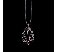 TQHGM Natural Stone Crystal Drop-Shaped Wire Wound Lucky Tree Pendant Women Romantic Jewelry Choker Girlfriend s