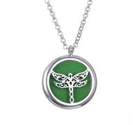 TQHGM Round Aromatherapy Essential Oil Perfume Diffuser Locket Pendant -3165