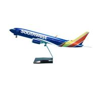 TQMEAD Kit Aereo Modello Aereo da 47 Cm con Ruote E Luci A LED per Boeing B737-800 Southwest Modello di Aereo 1 85 per Collezioni O Regali