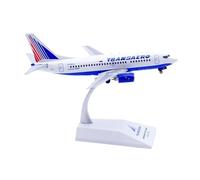 TQMEAD Modello di Aeroplano Metallo Modello di Aereo in Lega Pressofusa Transaero B737-500 in Scala 1:200 con Supporto per Collezione Kit di Modellismo