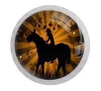 Tqmspg 4 pomelli per cassetti con cavallo al tramonto e paesaggio, maniglie per credenze da cucina, armadio, mobili